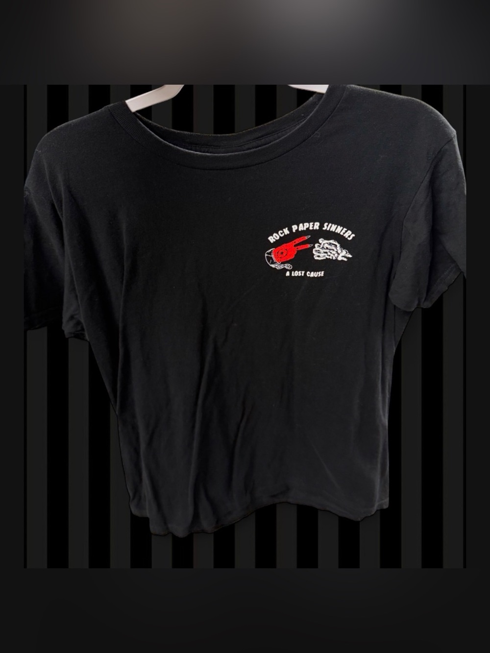 Zumiez Black Short Sleeve Tee with Red & White Graphic